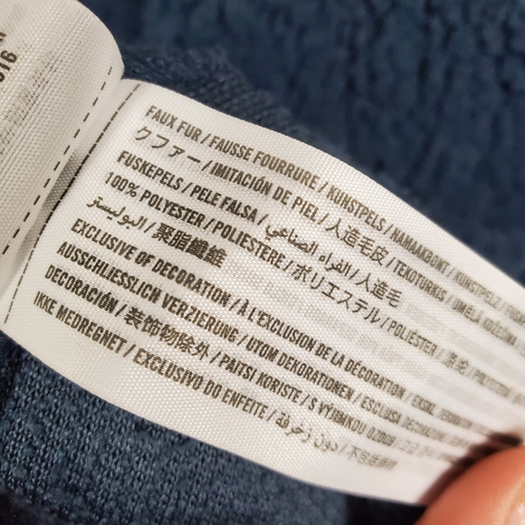 Abercrombie & Fitch Navy Blue High Pile Fleece 1/4 Zip - Picture 5 of 5